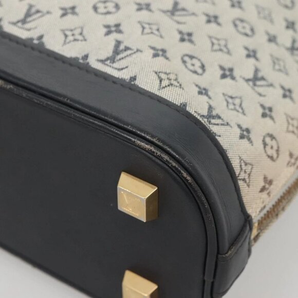 LOUIS VUITTON Monogram Mini Alma Haut Hand Bag Blue M92202 LV Auth 140886 - Picture 4 of 16